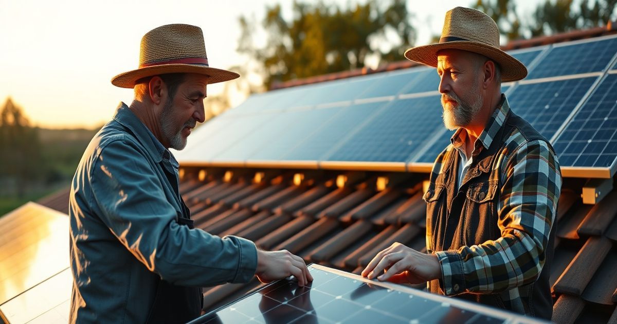 autonomie-electrique-panneaux-batteries-ferme